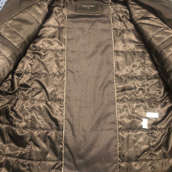 Size XL black Calvin Klein four pocket winter coat coat is in great condition - Picture 3 of 5
